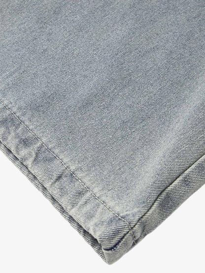 Plaid Double Waist Baggy Jeans - 2505 