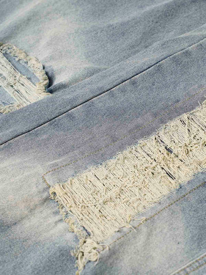 Thesupermade Washed Ripped Baggy Jeans 