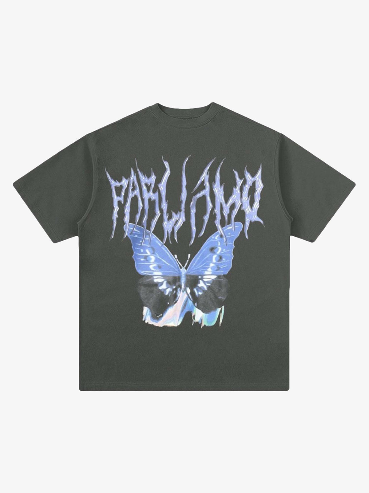 Thesupermade Vintage Butterfly Print Loose T-shirt 