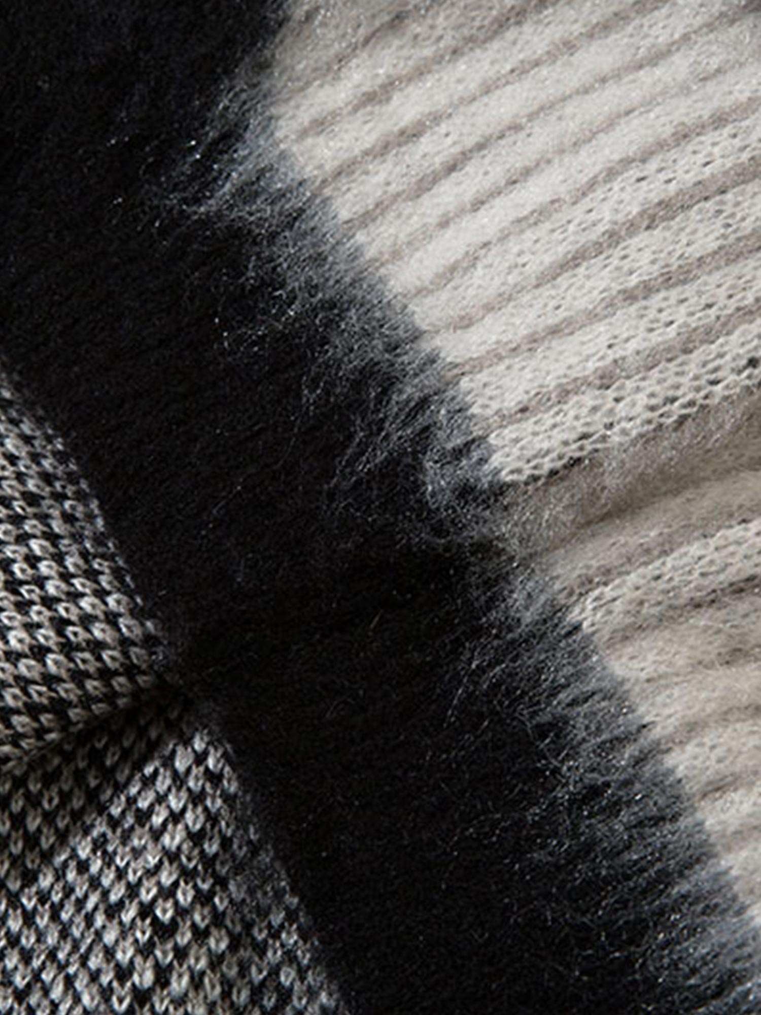 Thesupermade Abstract Mohair Crew Neck Sweater 