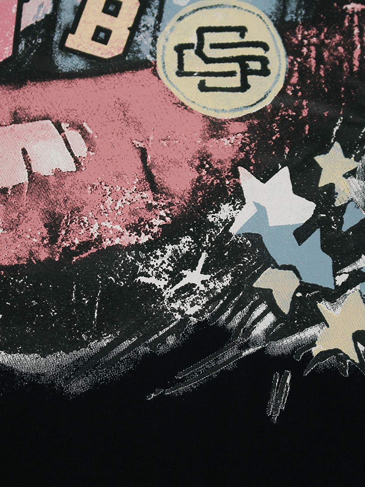 Retro Letter Lip Graphic T-Shirt 