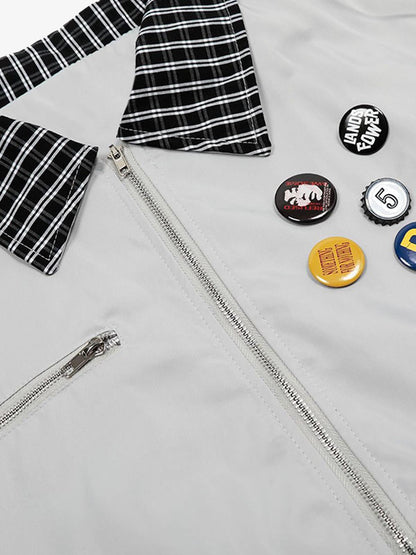 Retro Badge Stitching Work Jacket 