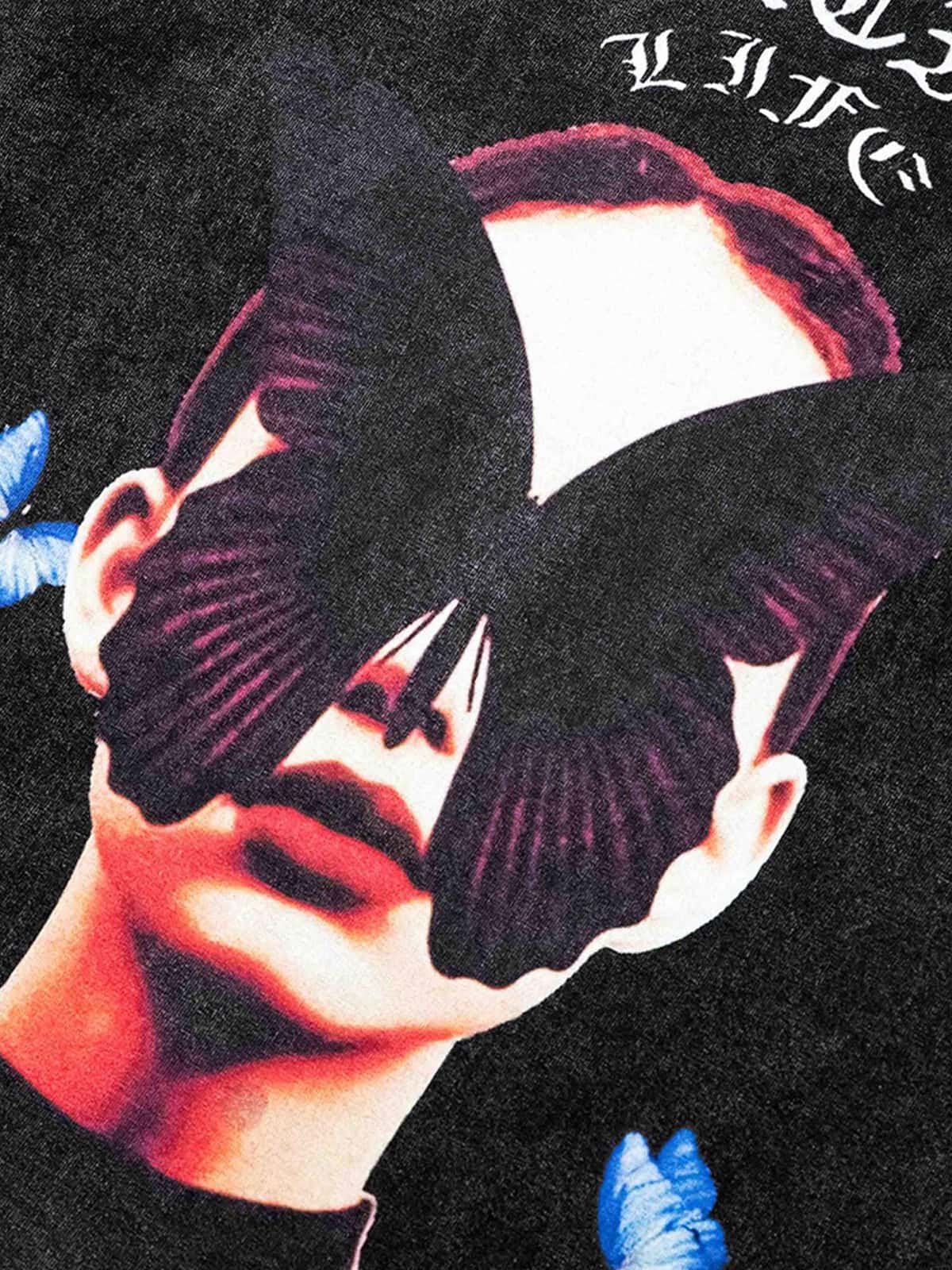Thesupermade Black Butterfly Girl T-shirt 
