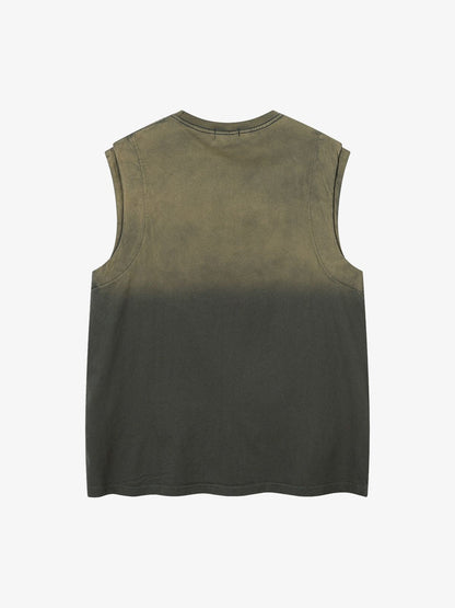 Gradient Embroidered Stars Tank Top 