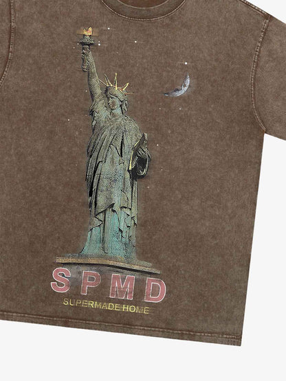 Thesupermade Statue Of Liberty Vintage T-shirt - 2132 