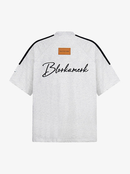 Retro Patchwork Stripe Short Sleeve T-Shirt 