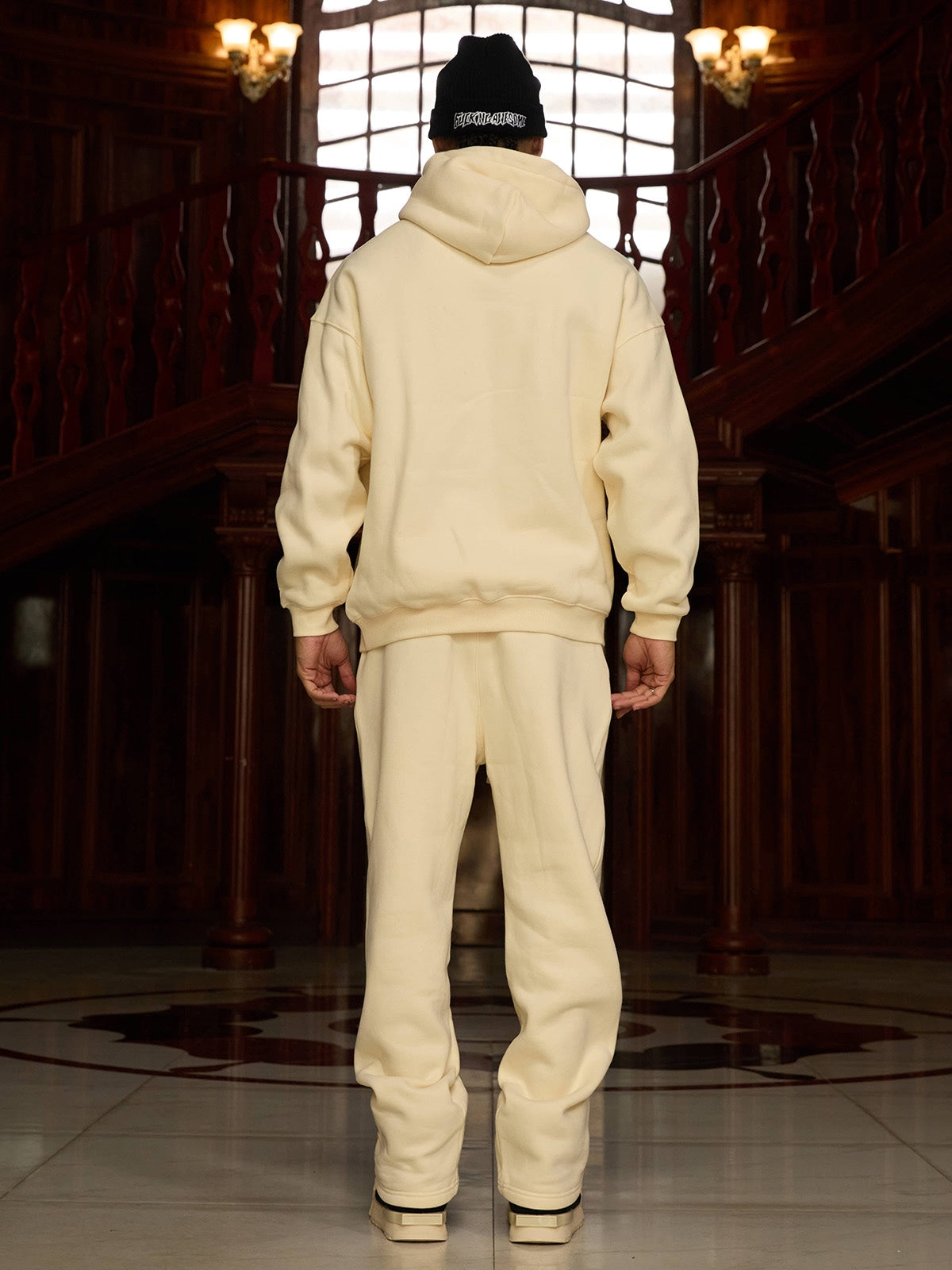 Thesupermade Street Hip-Hop Letters Fleece Tracksuit - 2230 