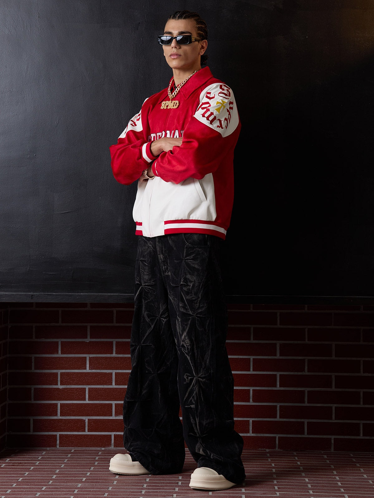 Original Contrast Color Varsity Jacket - 2349 