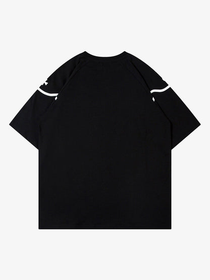 Retro Hip-Hop Line Basketball T-shirt 