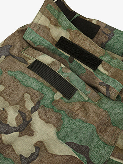 Camouflage Adjustable Belt Cargo Pants 