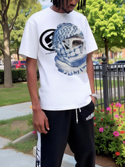Masked Portrait Graphic T-Shirt 