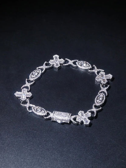 Bracelet croix en cuivre contre le mauvais œil