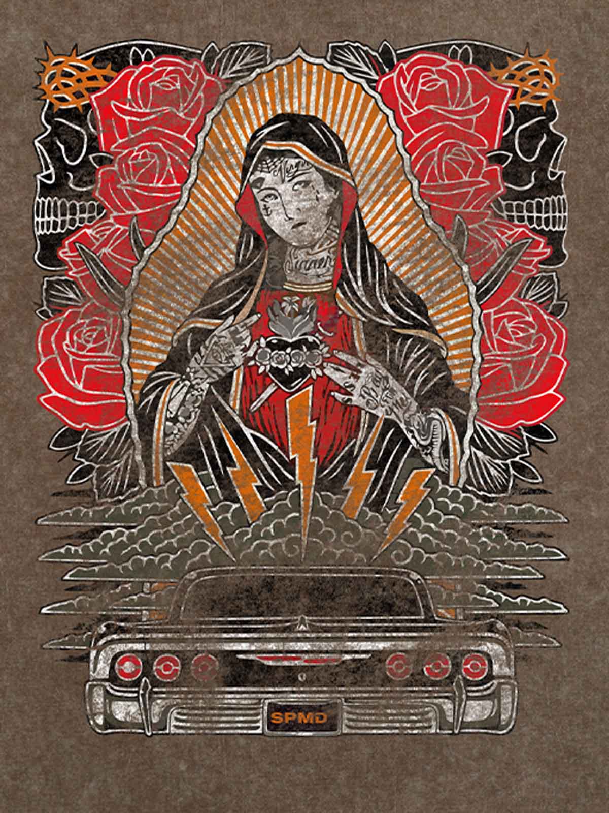 Original Vintage Virgin Mary Graphic T-Shirt 