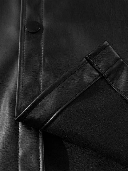 Cleanfit Short-Sleeve PU Leather Shirt 