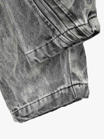 Thesupermade Hip-hop Distressed Washed Printed Denim Jacket - 2239 