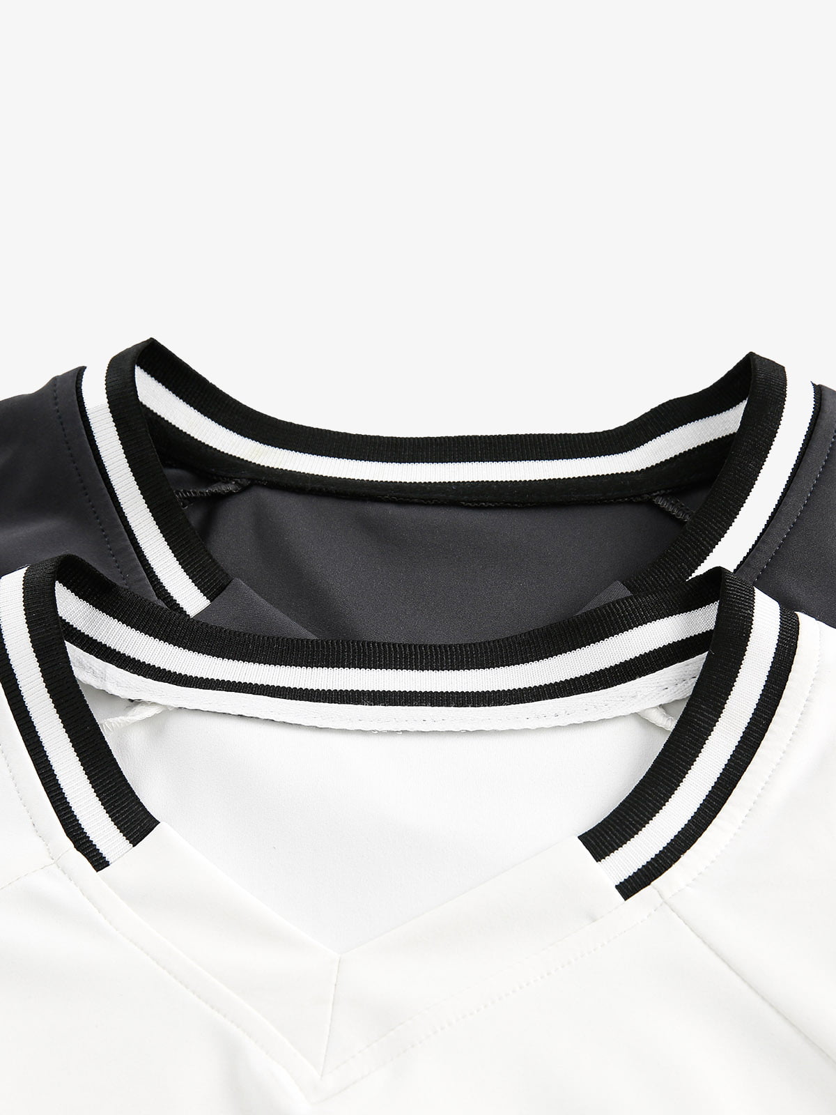 Jersey Contrast Color Stitching Long Sleeve T-shirt 