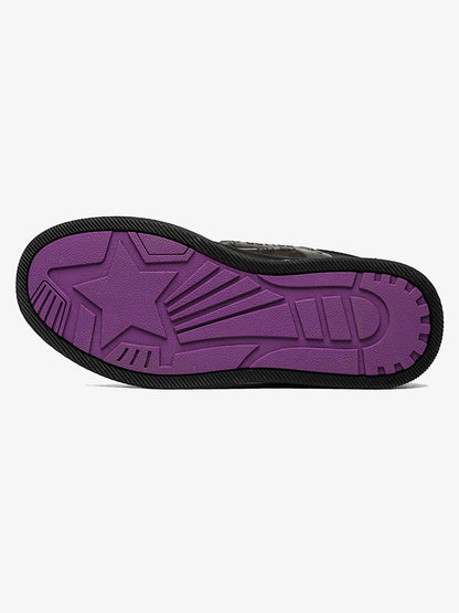 Dark Embroidered Letters Skate Shoes 
