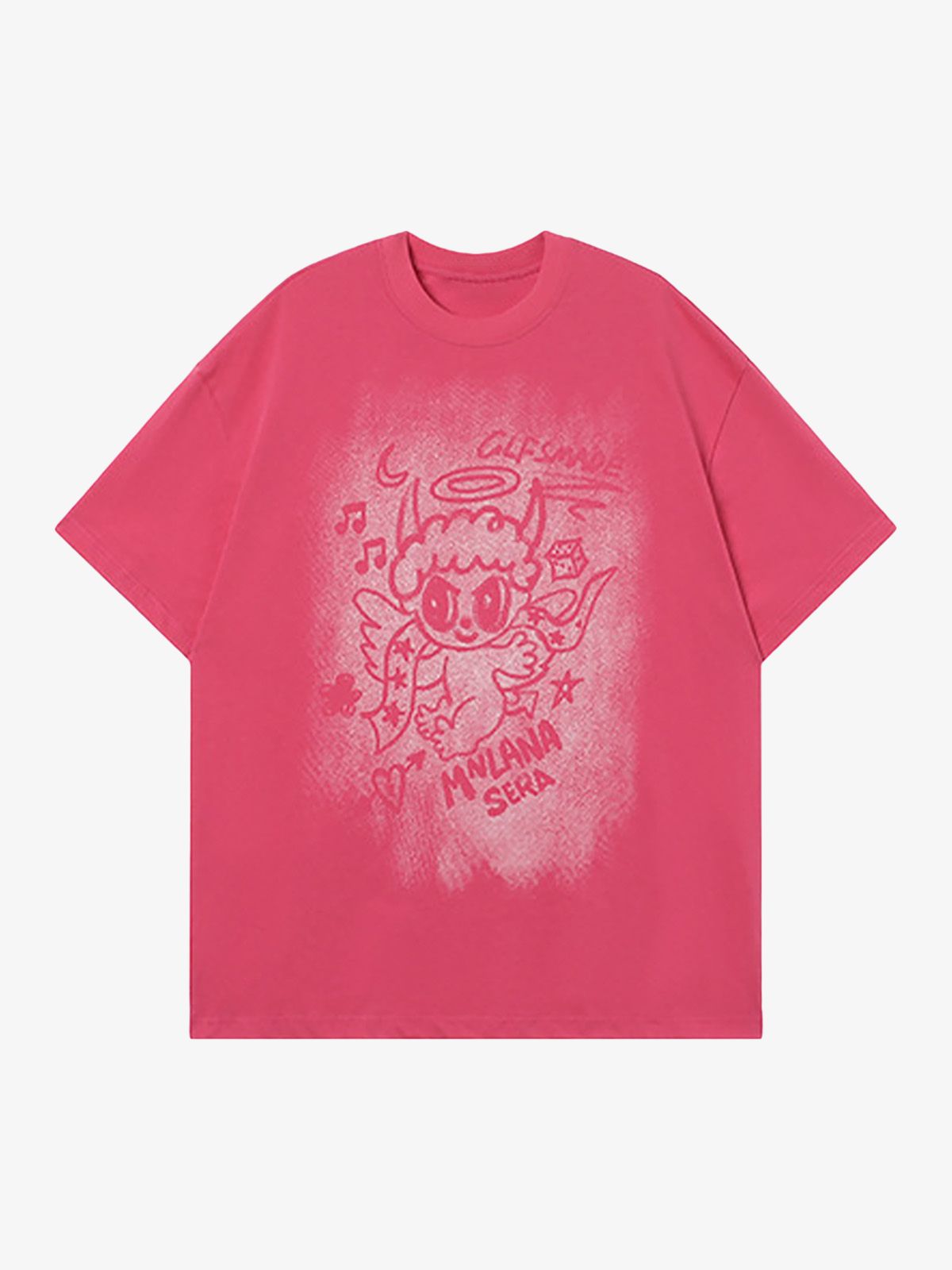 Oversized Angel Graphic T-Shirt 