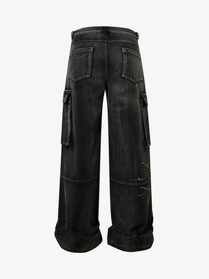 Thesupermade High Street Embroidery Hip-Hop Jeans - 2122 