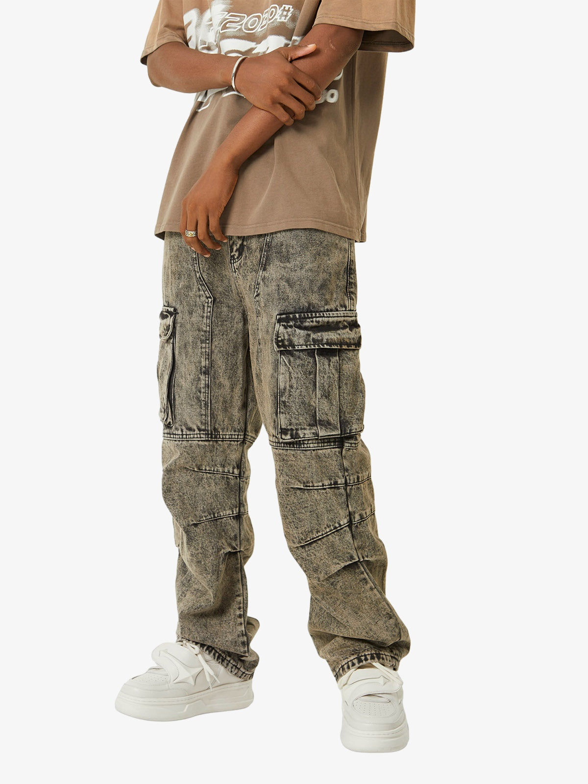 Thesupermade American Street Style Washed Distressed Work Jeans - 2354 