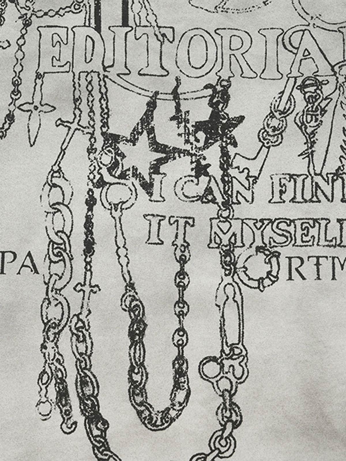 Thesupermade Mud-dyed Dirty Spray Cross Print Street Rap T-Shirt 