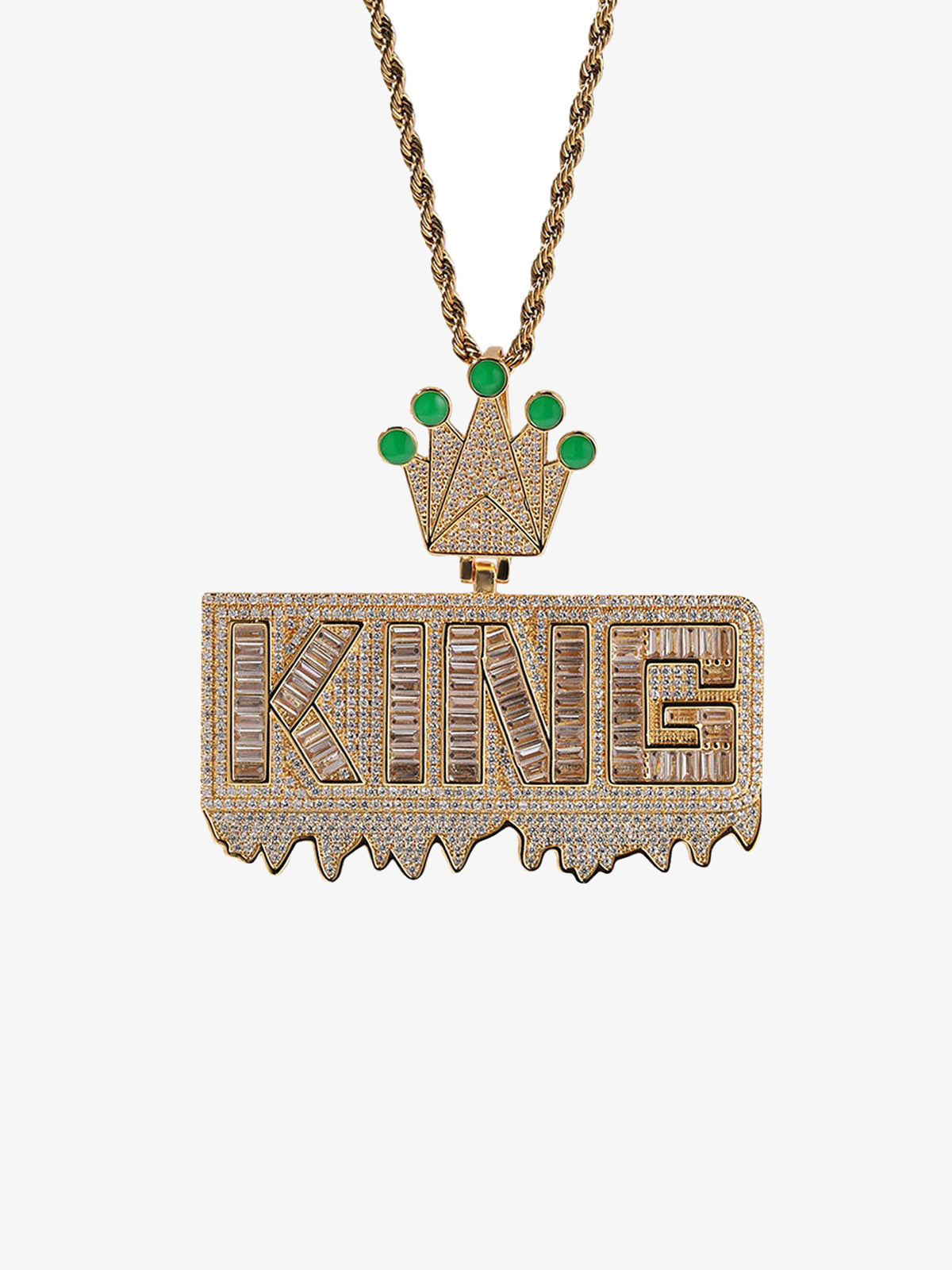 "KING" Crown Pendant Necklace 