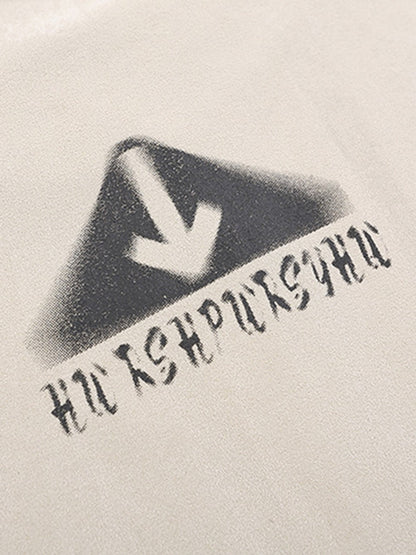 Thesupermade Retro Hip Hop Abstract Letter Print Vests 
