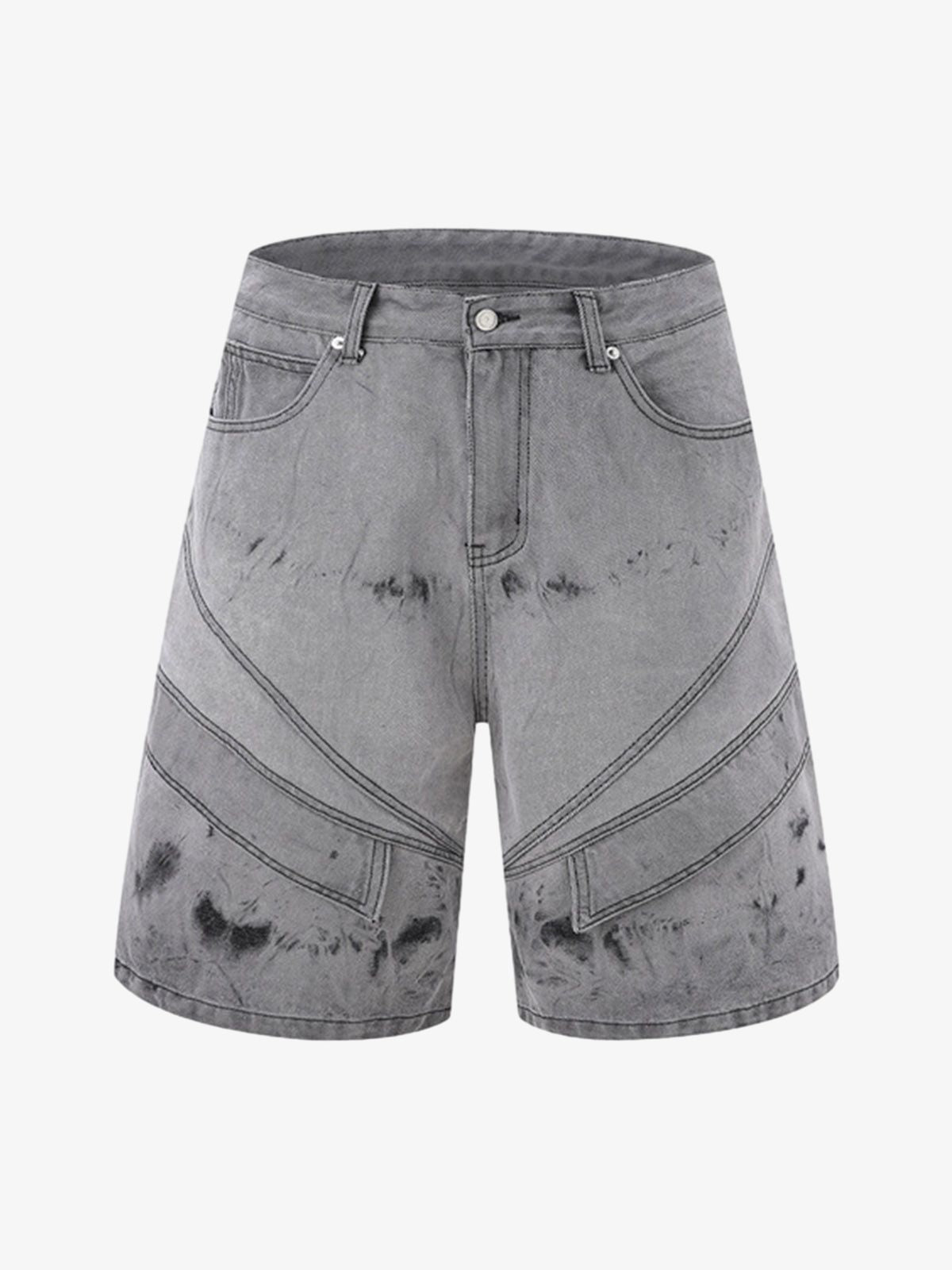 Distressed Washed Workwear Denim Set 