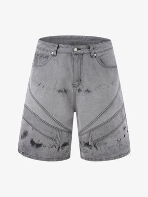 Distressed Washed Workwear Denim Set 