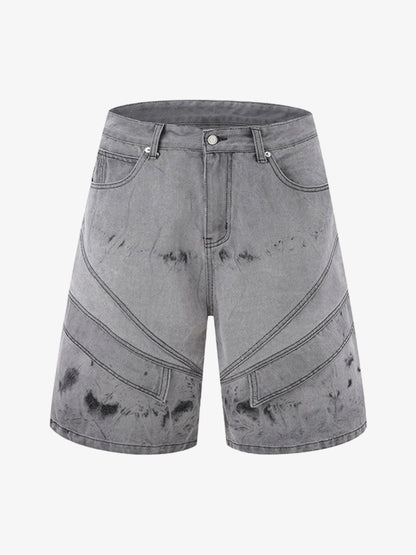 Distressed Washed Workwear Denim Set 
