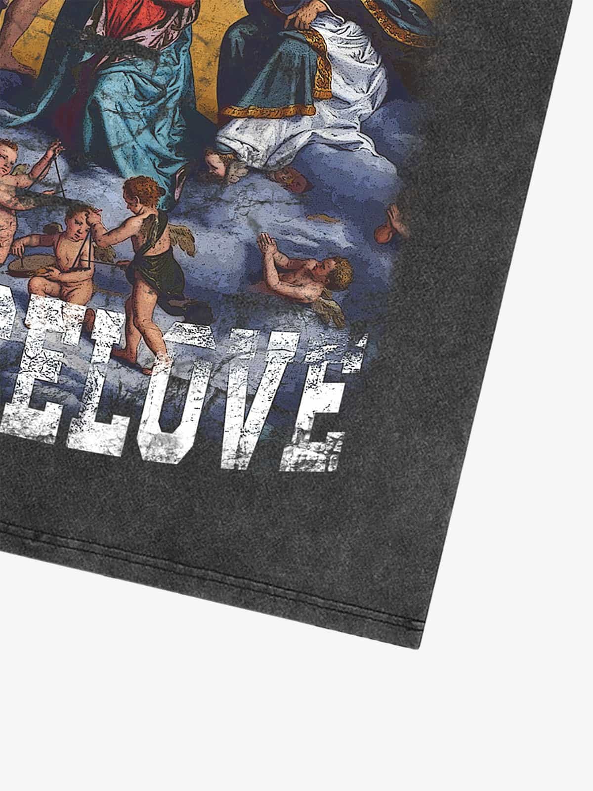 Thesupermade Renaissance Graphic Washed Vintage T-shirt - 2093 