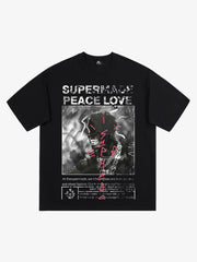 Thesupermade Gangsta Rapper Oversize Graphic T-shirt  - 1990 