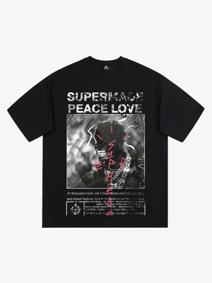 Thesupermade Gangsta Rapper Oversize Graphic T-shirt  - 1990 