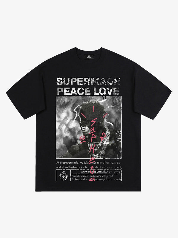Oversized graphic rap T-shirt