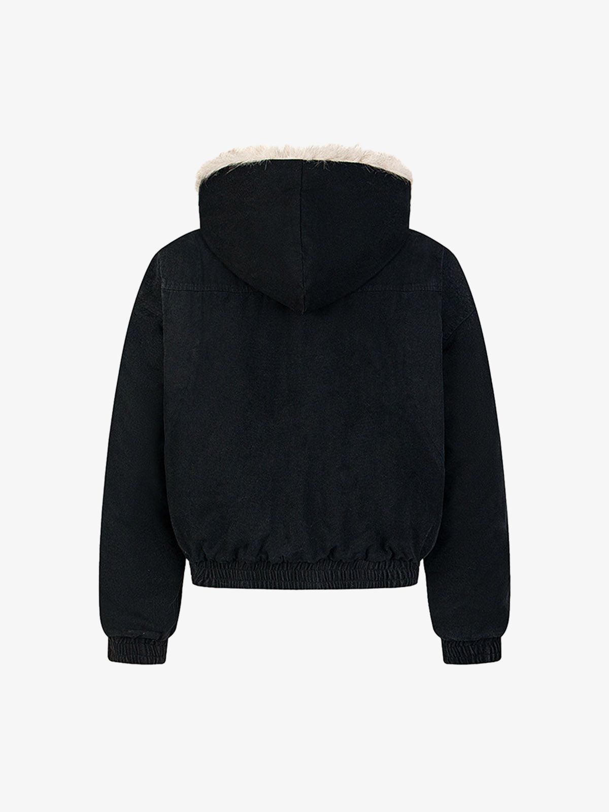 Patchwork Fur Hooded Quilted Jacket 