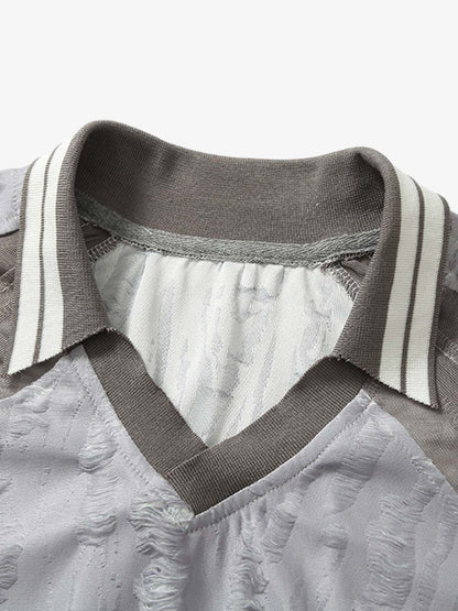 Street Stitching Cross Print T-shirt 