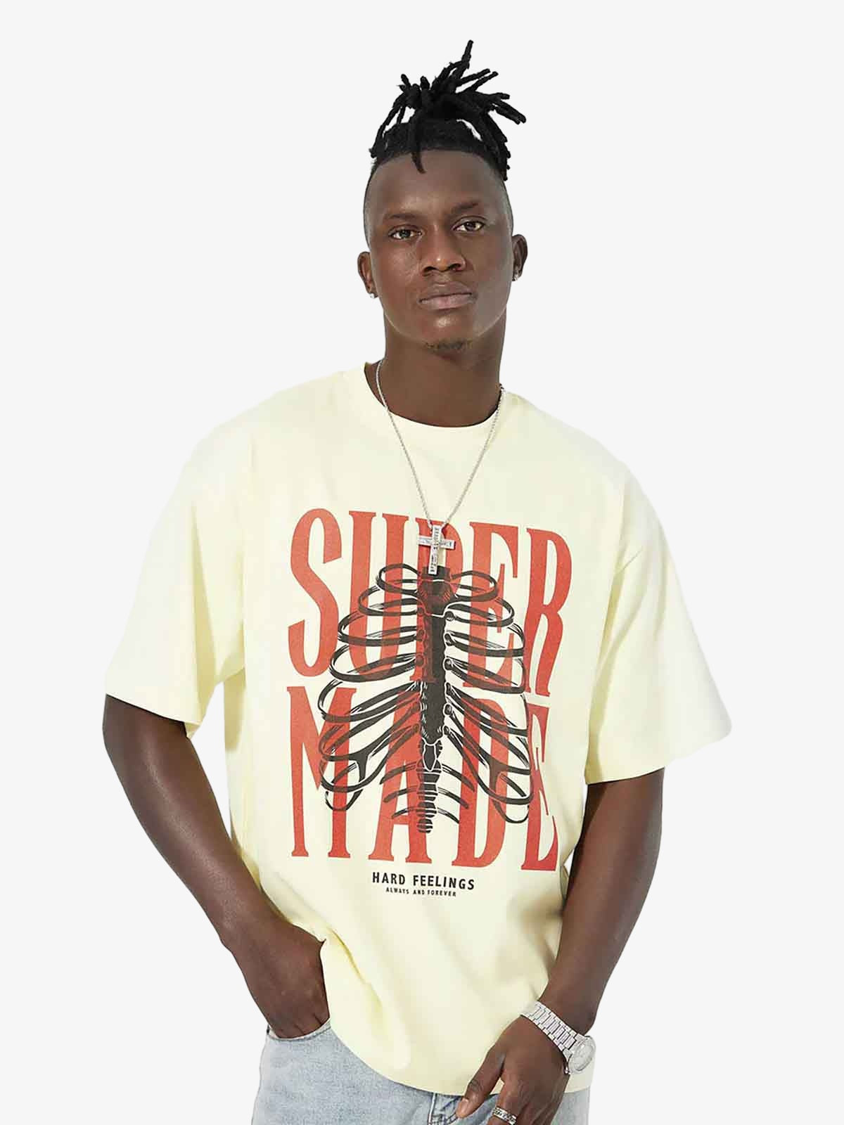Thesupermade Skull Printed Logo Design T Shirt -1159 