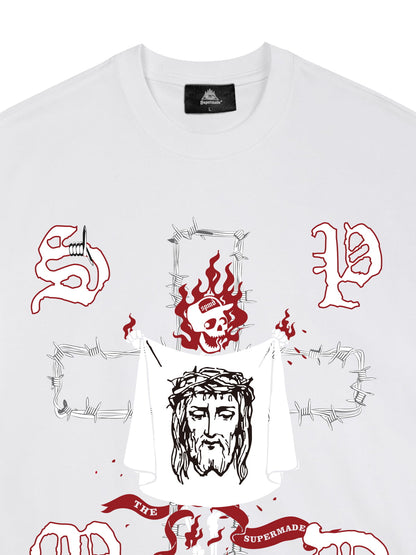 Original Skull and Jesus  Print T-Shirt 