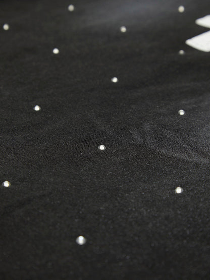 Thesupermade  Retro Crystal Letter T-shirt 