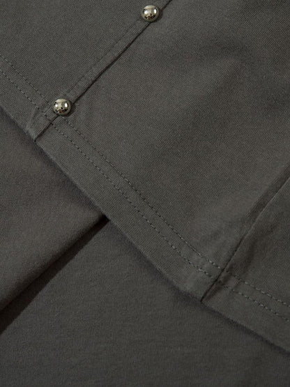 Vintage Washed Stitching Rivets T-shirt 