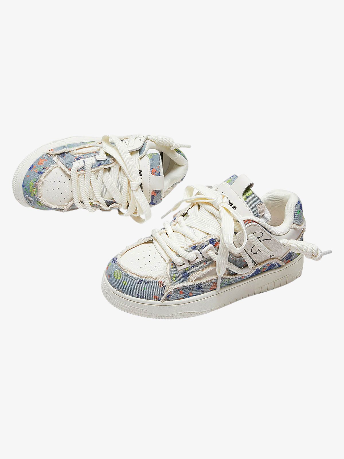 Destruction Series Tassel Contrast Color Sneakers - 2356 