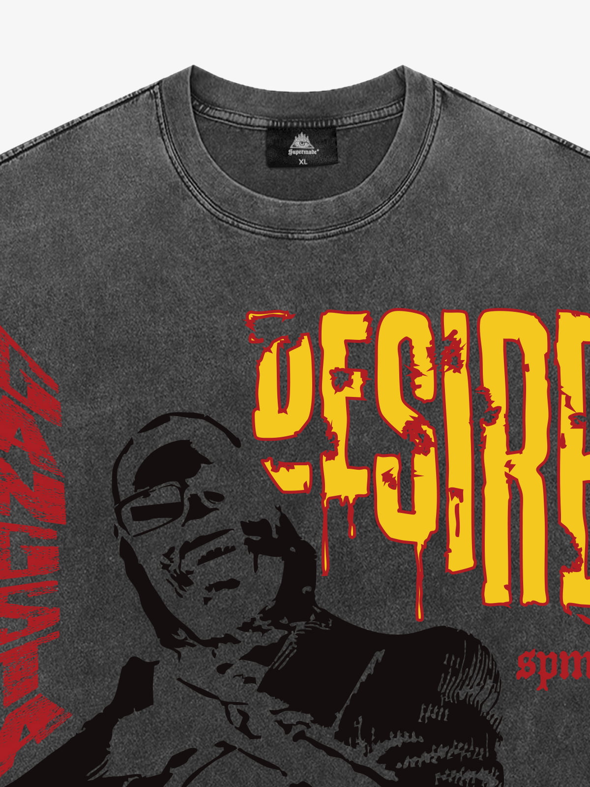 Retro Letter Protrait Graphic Print T-Shirt 