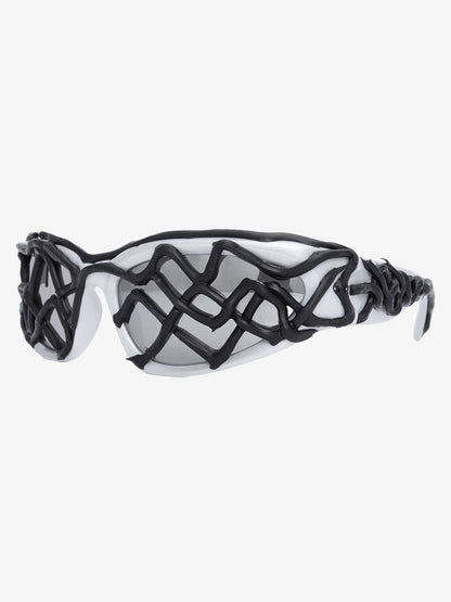 Futuristic Wavy Frame Sunglasses 