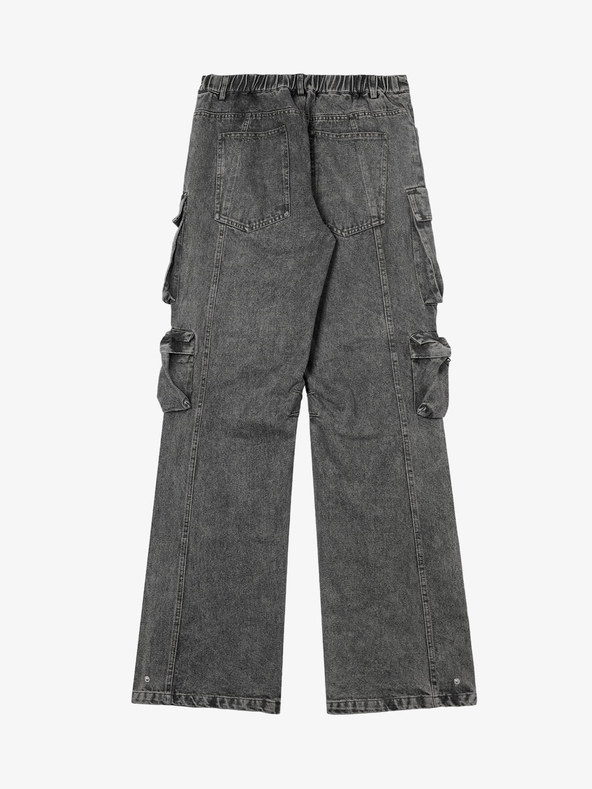 Thesupermade Street Stitching Multi-Pocket Workwear Washed Jeans - 2209 