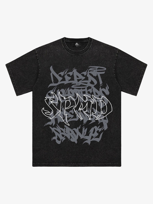 Thesupermade Fun Alphabet Print T-Shirt 