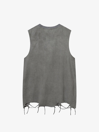 Thesupermade Vintage Necklace Star Print Hip-hop Tank Top - 2070 