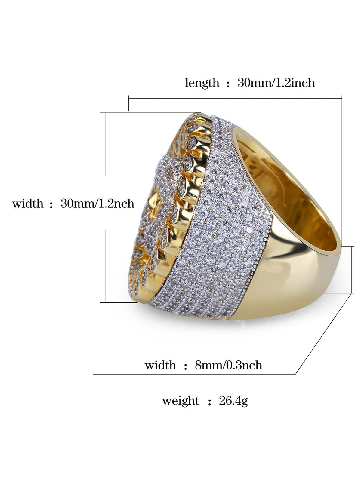 Jesus Zircon Copper Ring 