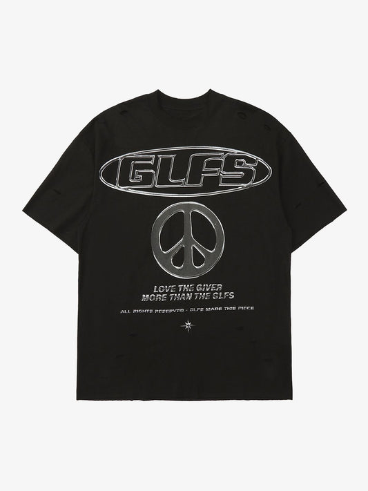 Thesupermade High Street Letter Print Short-sleeved T-shirt 