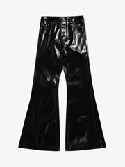 Thesupermade Glossy Patent Leather Flare Pants - 2396 