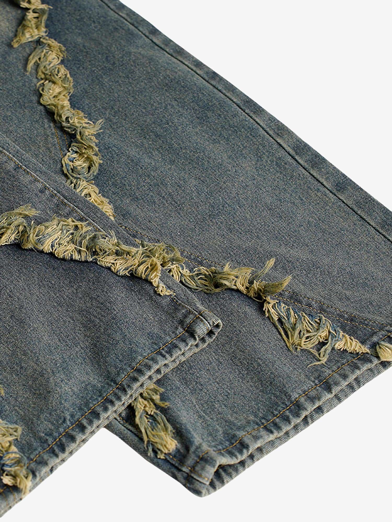 Thesupermade High Street Hip Hop Washed Distressed Jeans - 2069 